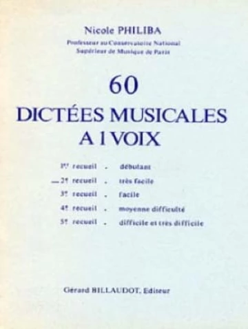 60 Dictées musicales à 1 voix. Volume 2 Visual